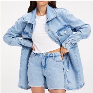 Zara & Good American Denim Shacket